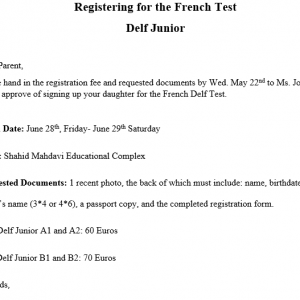Delf Junior Test Registration