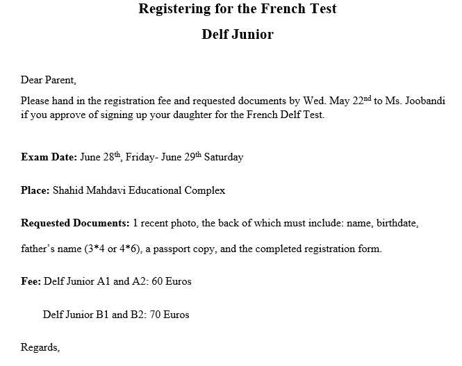 Delf Junior Test Registration