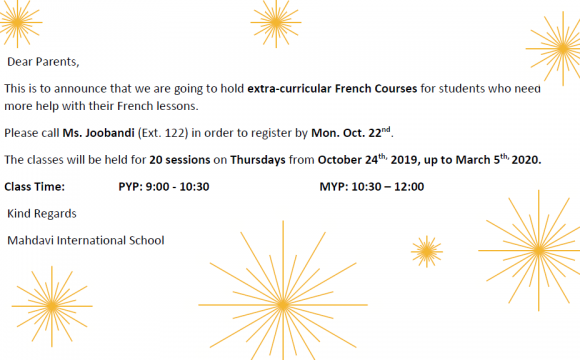 Extracurricular French Courses